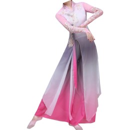 Design classical performance costumes, elegant Chinese style folk dance costumes, kite dance umbrella dance fan dance performance costumes SKDO004 Design classical performance costumes, elegant Chinese style folk dance costumes, kite dance umbrella dance fan dance performance costumes SKDO004